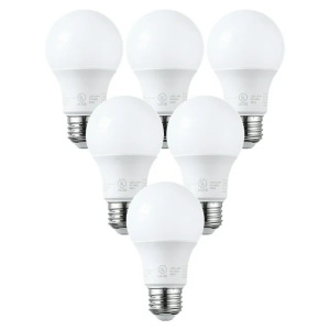 6 Pack A19 LED Light Bulbs 60W Equivalent