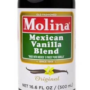 Vanilla Molina - Mexican Vanilla Blend with Pure Vanilla Extract (16.6 Fl Oz Bottle)